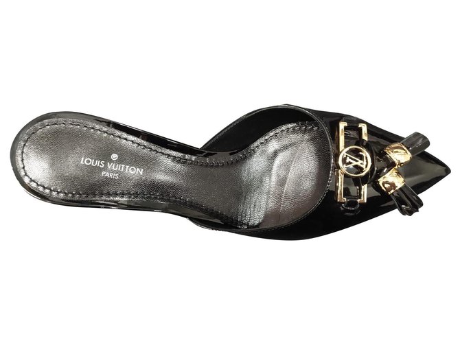 Louis Vuitton insider mules Black Patent leather  ref.268851