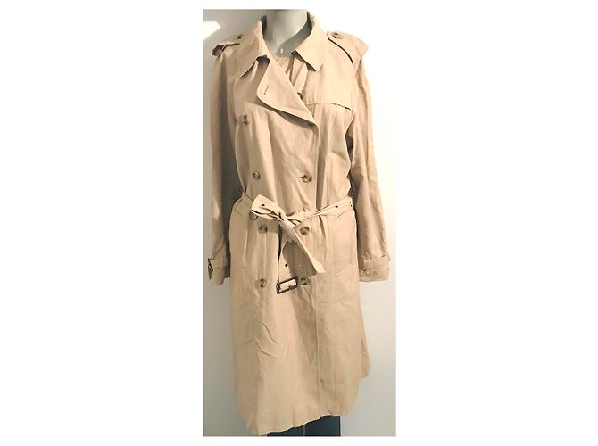 Autre Marque Fuchs Schmitt Gabardine Trenchcoat Baumwolle Beige