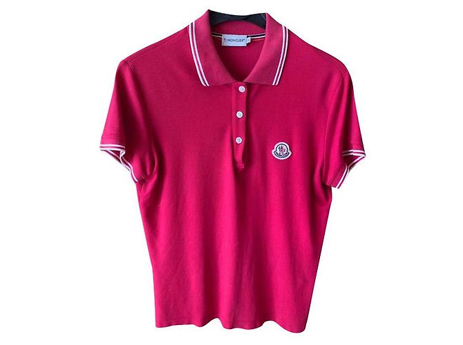 Polo Moncler Rojo de Algodón Roja
