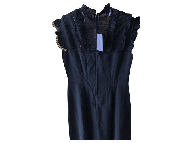 Prada Dresses Black Polyester  ref.268882