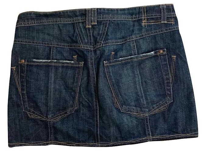Marithé et François Girbaud Jeans Minirock Blau Größe 44