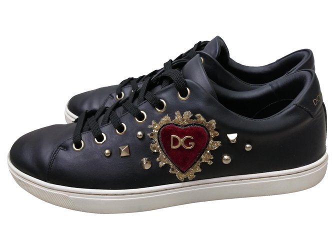 Dolce & Gabbana Sneakers Black Leather  ref.269015