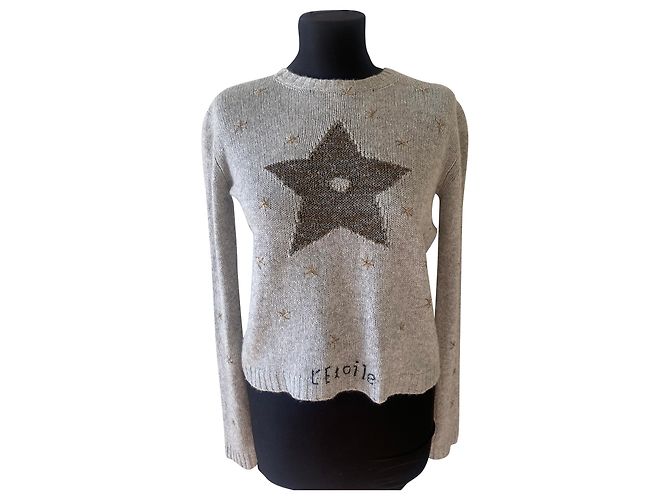 Dior L'etoile Strickpullover aus Kaschmir und Seide Grau