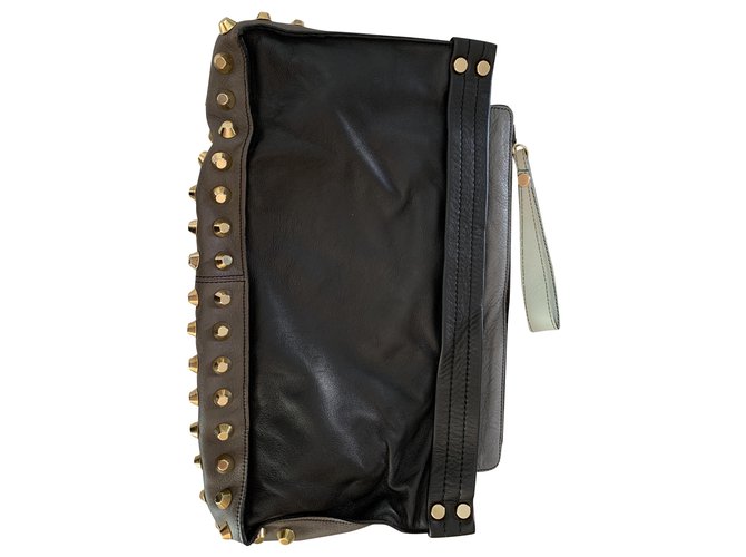 Autre Marque leather clutch Black  ref.269062
