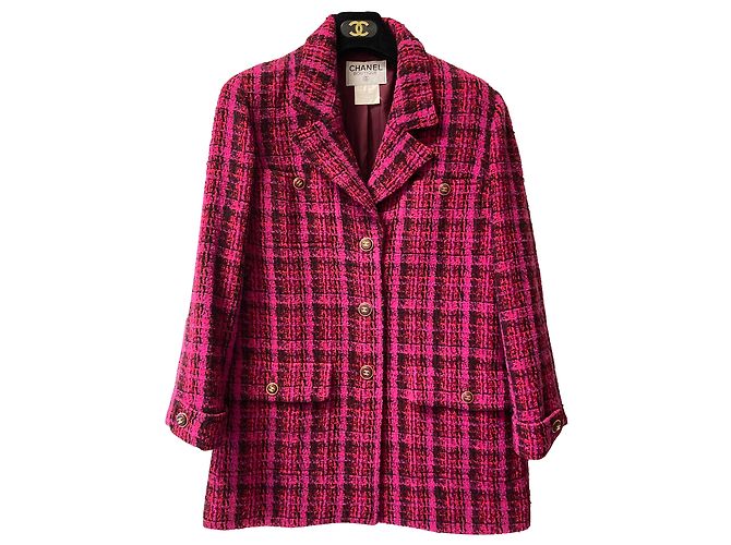 Chanel Fall 1995 Wool Jacket Pink