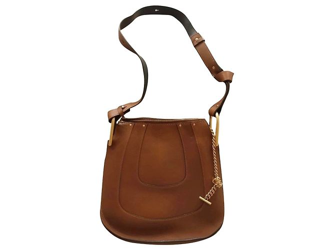 Chloé Hayley hobo Caramello Pelle