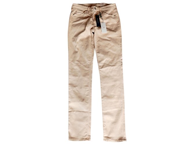 Adriano Goldschmied The Prima Jeans Sulphur & Dune Sand Cotton  ref.269191