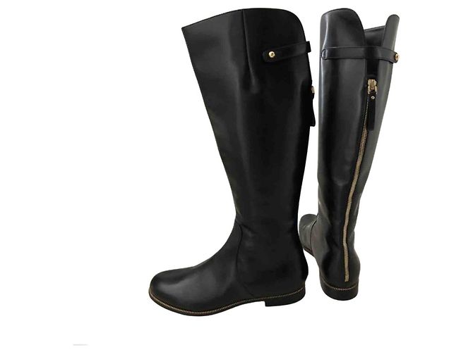 Sergio Rossi Lederreitstiefel Schwarz