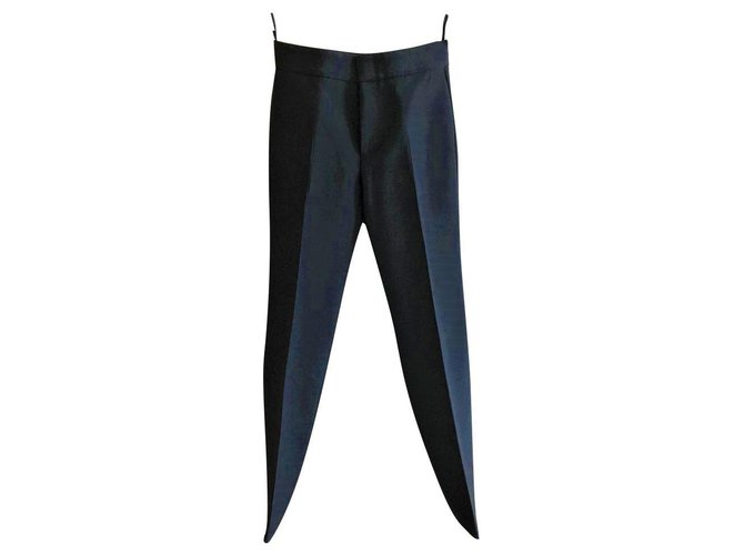 Pantaloni neri da donna di Gucci Nero Lana  ref.269250
