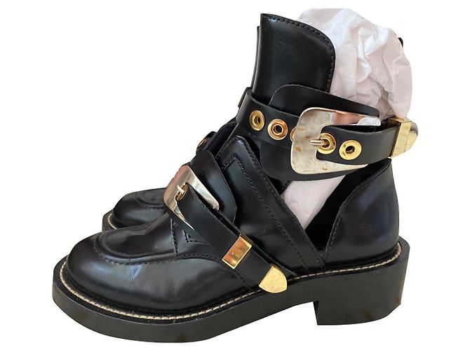 Stivaletti Balenciaga in pelle nera Nero