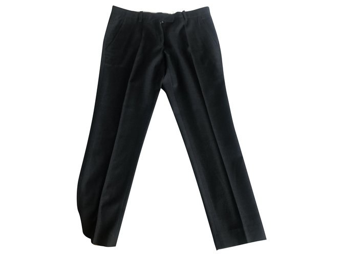 Isabel Marant Pants, leggings Dark grey Wool  ref.269288