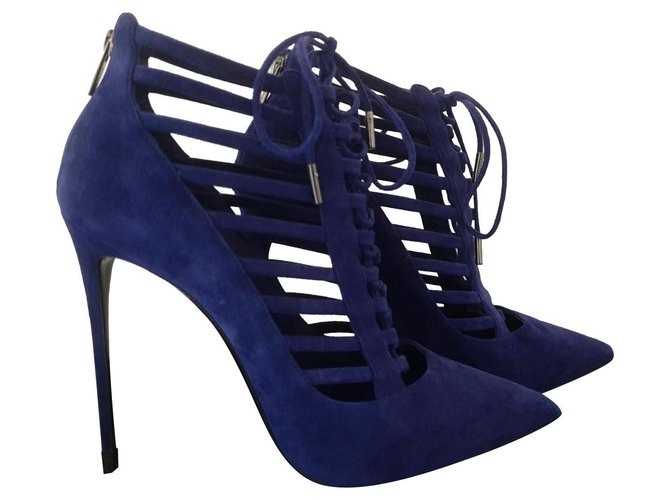 Le Silla Ankle Boots Blue Leather Deerskin  ref.269482