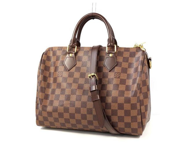 Louis Vuitton speedy Bandouliere 30 Womens handbag N41367 damier ebene Cloth  ref.269504
