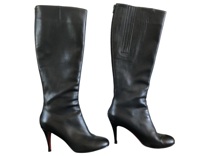 Christian Louboutin Bourges 85 Black Leather  ref.269526