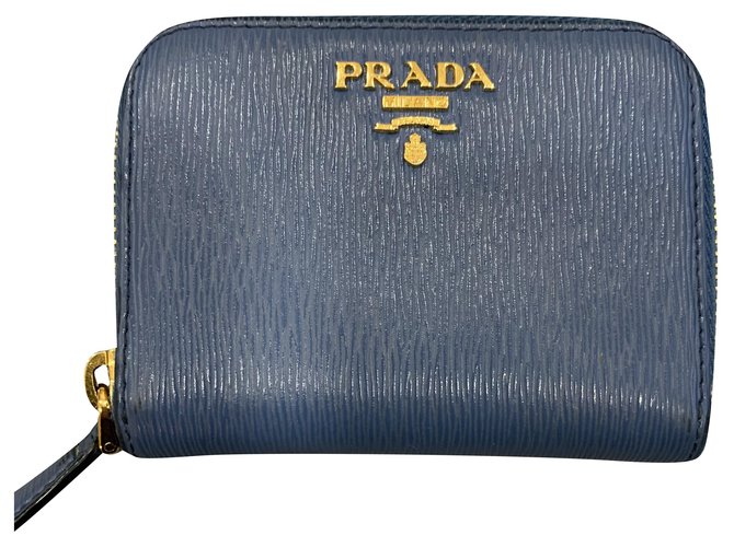 Prada wallet Blue Leather  ref.269562