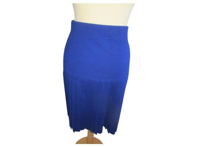 Luisa Spagnoli Skirts Blue Wool  ref.269566