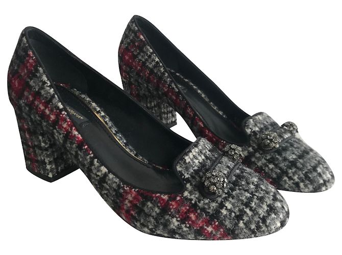 Dolce & Gabbana pumps wool multicolor size 39 Multiple colors