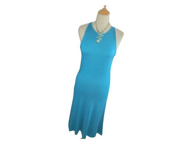 Ralph Lauren Dresses Turquoise Silk  ref.269577
