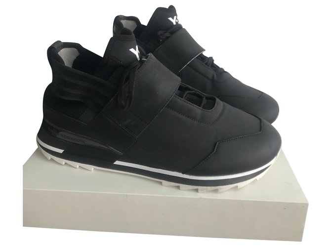 Y3 Y-3 X Yohji Yamamoto Atira Strap sneakers Black Rubber Polyamide  ref.269579