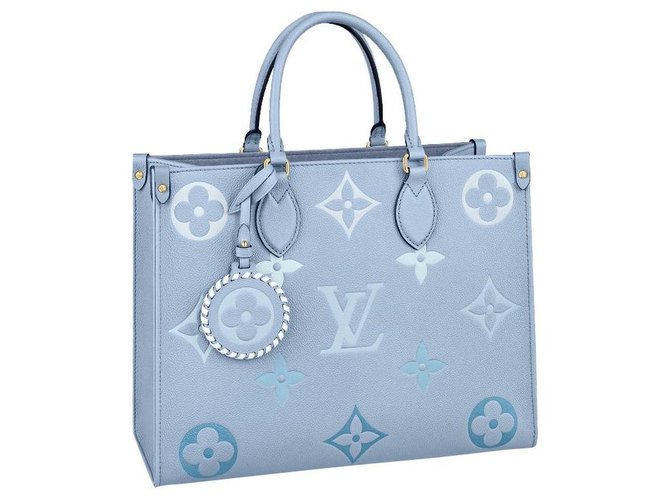 Louis Vuitton Lv Onthego MM tote Blue Leather ref.269585 - Joli Closet