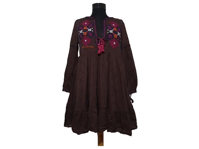 Camicetta ricamata in cotone Odd Molly Marrone Multicolore