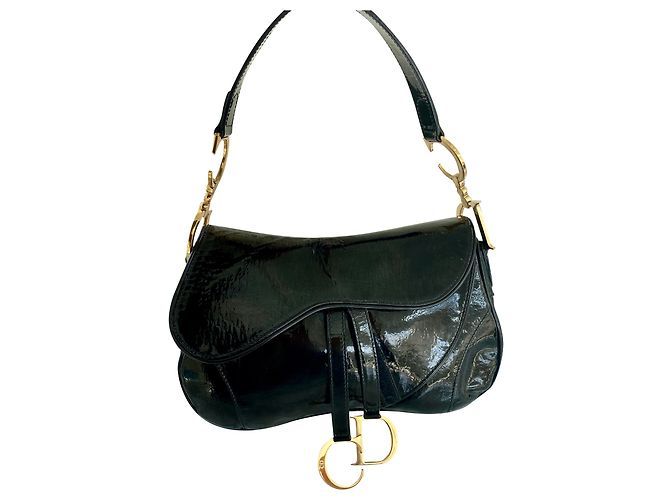 DIOR SADDLE CUIR VERNIS