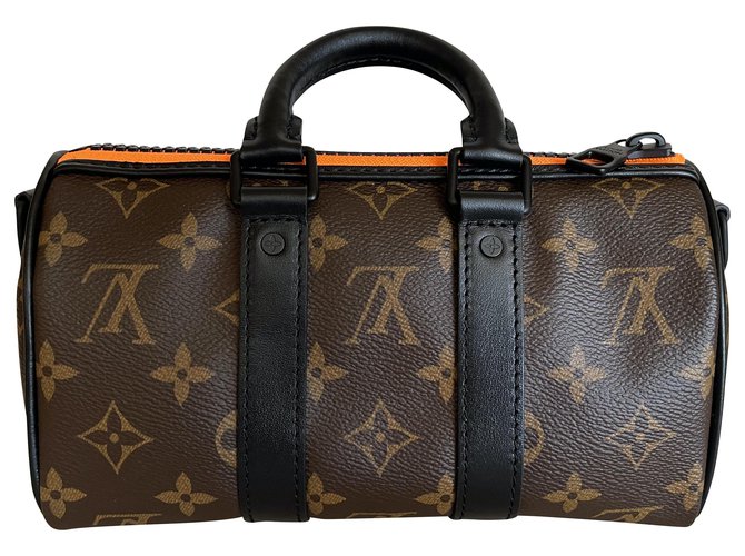 Louis Vuitton Zoom with Friends Keepall XS Monogram Brown Leather Cotton Linen  ref.269592