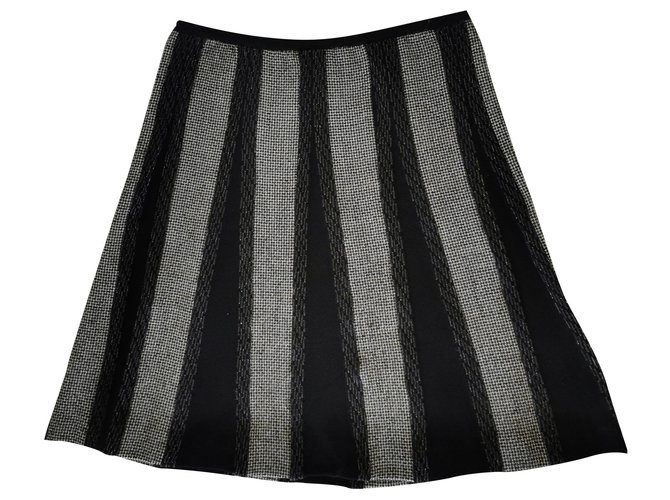 Chanel Skirt Grey Navy blue Wool  ref.269710