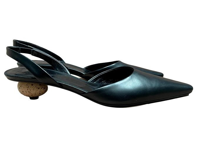 Décolleté slingback Loewe Egg nere in pelle Nero 