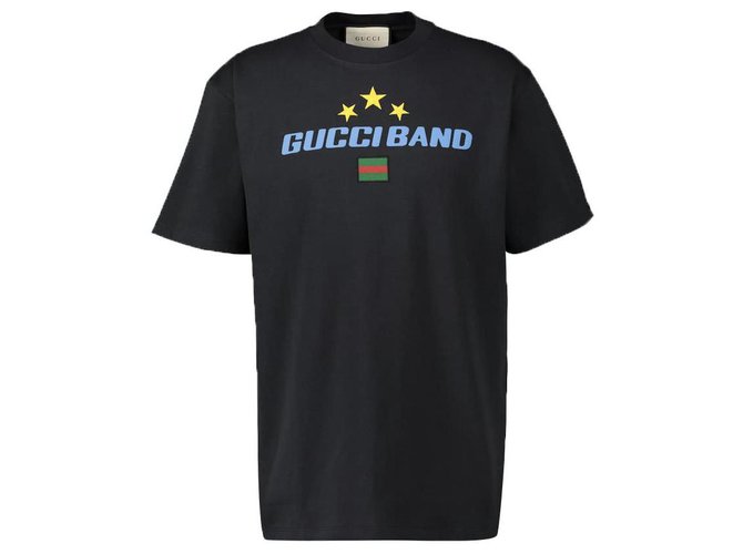Camiseta da banda Gucci Preto Algodão  ref.269833