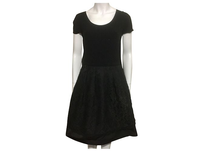 Moschino Cheap And Chic Kleid mit Spitzenrock Schwarz