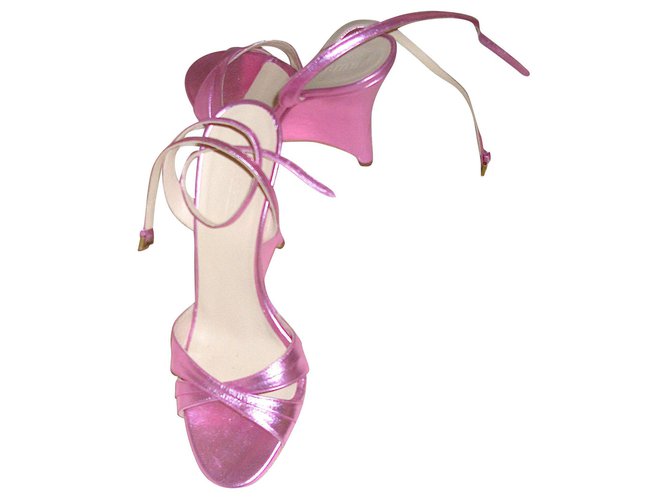 BURBERRY PRORSUM SANDALS Pink Leather  ref.269969