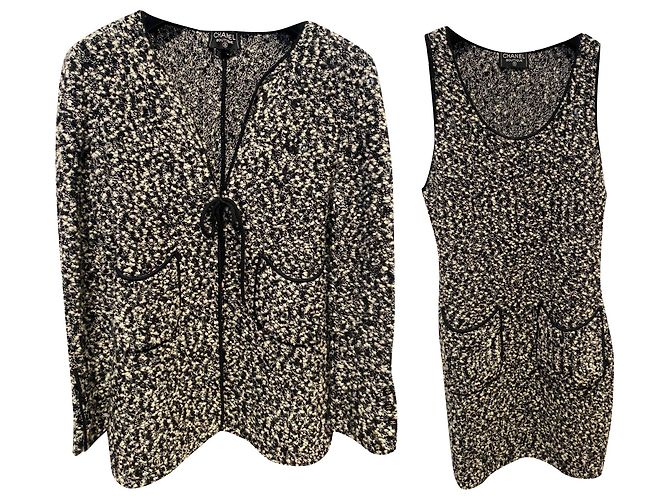 Chanel Rock Anzug Schwarz Weiß