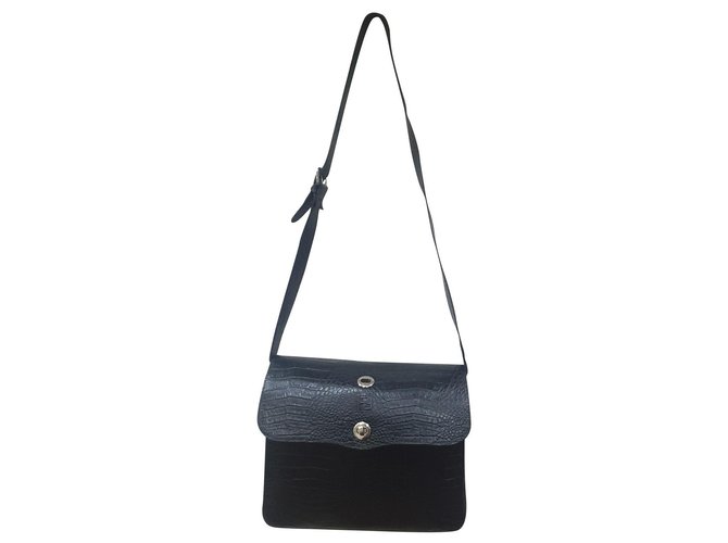 Fendi vintage satchel shoulder bag Black Leather  ref.270251