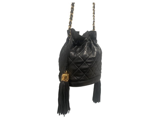 Chanel Handbags Black Lambskin  ref.270333