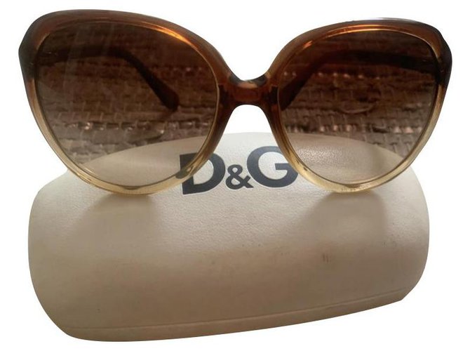 Dolce & Gabbana Des lunettes de soleil Acrylique Rose Bronze  ref.270338