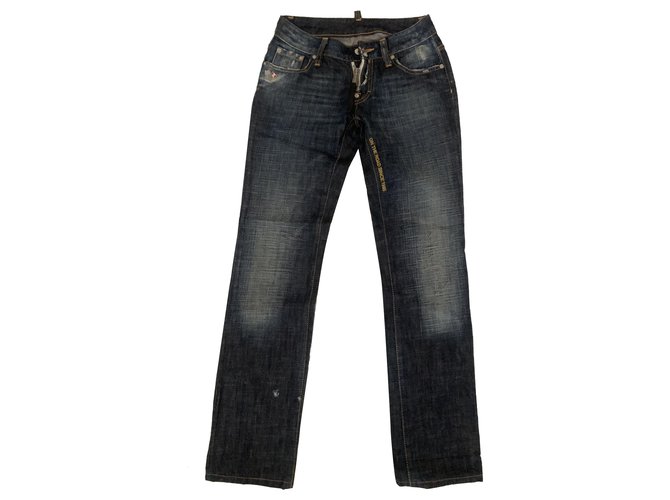 Dsquared2 Jeans Blue Cotton Fur Denim  ref.270339