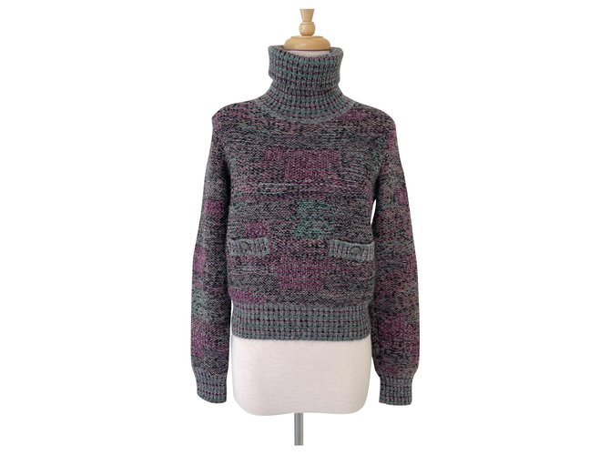 Jersey de cuello alto de cachemir y lana de Chanel Multicolor Cachemira  ref.270397