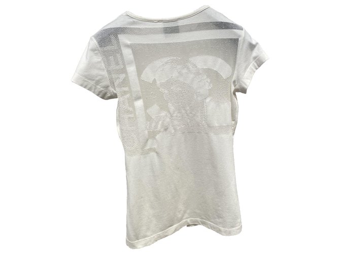 Camiseta de Chanel Blanco Algodón  ref.270407