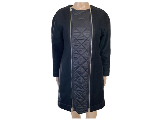 Sonia Rykiel Coats, Outerwear Black Wool  ref.270458