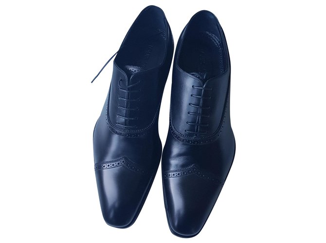 Men's Louis Vuitton Lace Up Dress Shoes Black LV Shoe Size 7