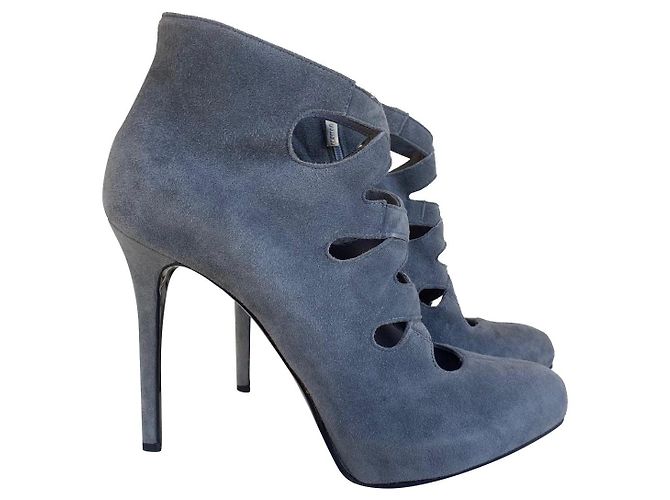 Le Silla Stiefeletten Anthrazit Wildleder 38.5 Anthrazitgrau