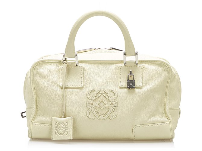 Bolso Loewe de cuero Amazona blanco Becerro ref.270543 - Joli Closet