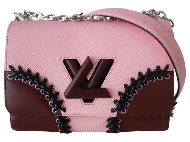 Louis Vuitton Pink/Black EPI Leather Twist mm Shoulder Bag