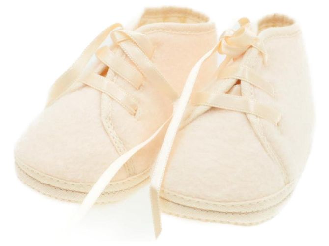 Hermès HERMES sapatos de bebê de lã rosa claro Auth 15166