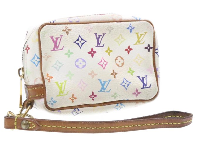 LOUIS VUITTON Multicolor Trousse Wapity Pouch Bag White M58033 LV