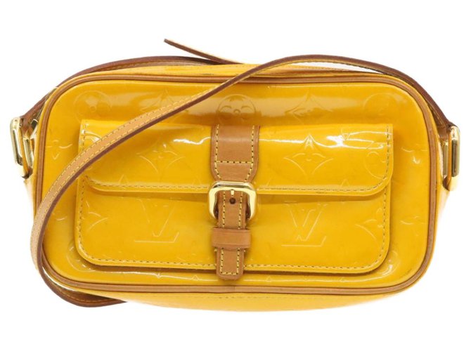 Roxbury patent leather bag Louis Vuitton Yellow in Patent leather - 30635502