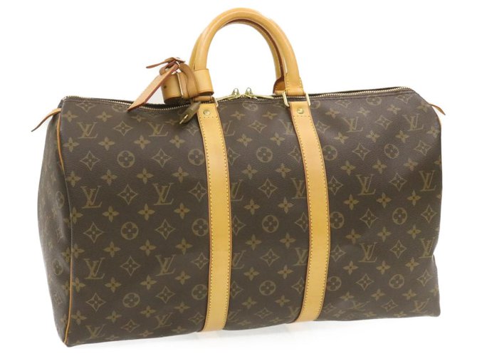 Louis Vuitton Monogram Keepall 45 Boston Bag M41428 LV Auth 19000 Cloth  ref.271149