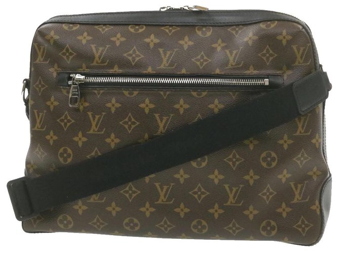 An Authentic Louis Vuitton Torres Monogram Macassar Canvas Messenger Bag