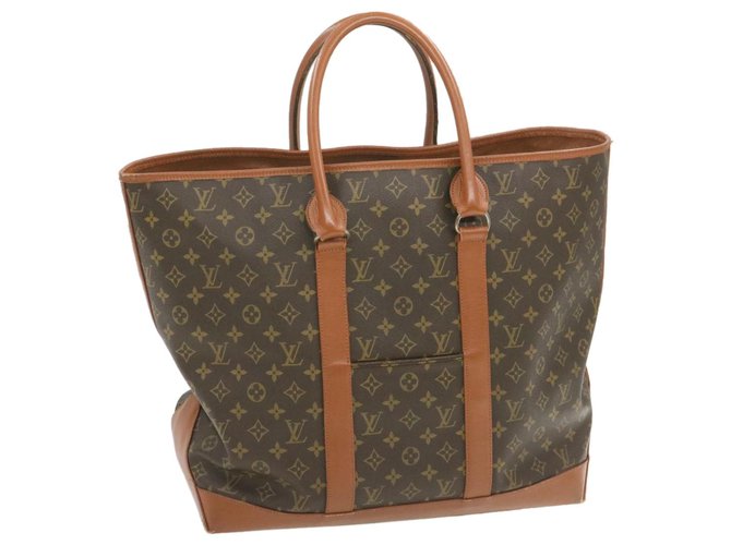 LOUIS VUITTON Monogram Sac Weekend GM Tote Bag M42420 LV Auth